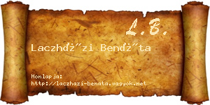 Laczházi Benáta névjegykártya